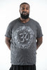 Plus Size Sure Design Men's Infinitee Ohm T-Shirt Silver on Black