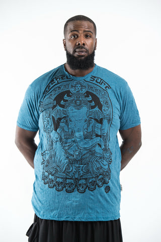 Plus Size Sure Design Men's Batman Ganesh T-Shirt Denim Blue