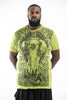 Plus Size Sure Design Men's Wild Elephant T-Shirt Lime