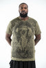 Plus Size Sure Design Men's Wild Elephant T-Shirt Green