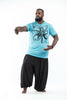 Plus Size Sure Design Men's Octopus T-Shirt Turquoise