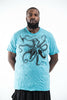 Plus Size Sure Design Men's Octopus T-Shirt Turquoise