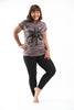 Plus Size Sure Design Women's Octopus T-Shirt Brown