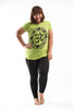 Plus Size Sure Design Women's Infinitee Ohm T-Shirt Lime