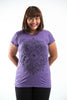 Plus Size Sure Design Women's Lotus Mandala T-Shirt Purple