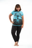 Plus Size Sure Design Women's Tree of Life T-Shirt Turquoise