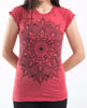 Sure Design Women's Lotus Mandala T-Shirt Red
