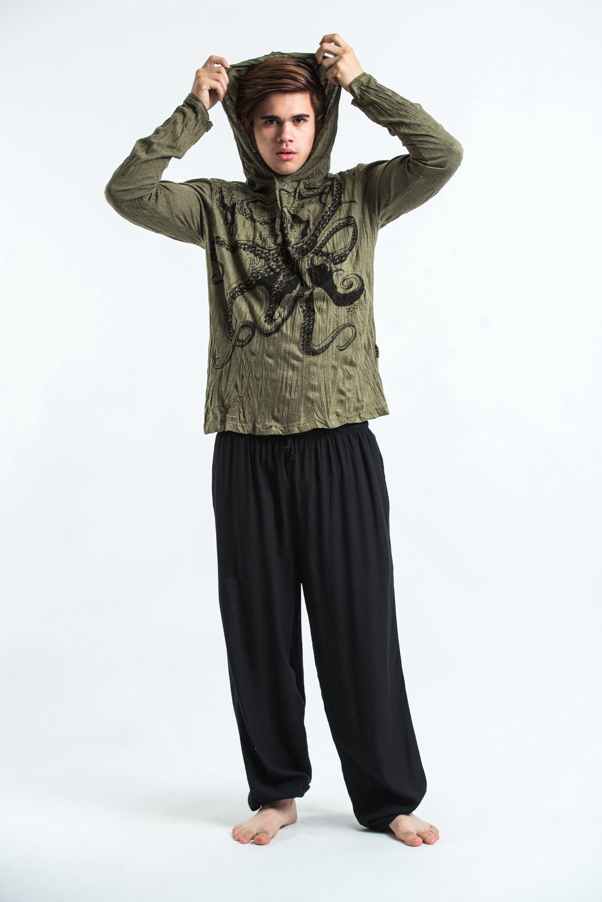 Sure Design Unisex Octopus Hoodie Green