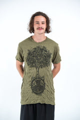 Sure Design Mens Celtic tree T-Shirt Green