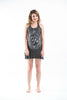 Sure Design Women's Infinitee Ohm Tank Dress Silver on Black