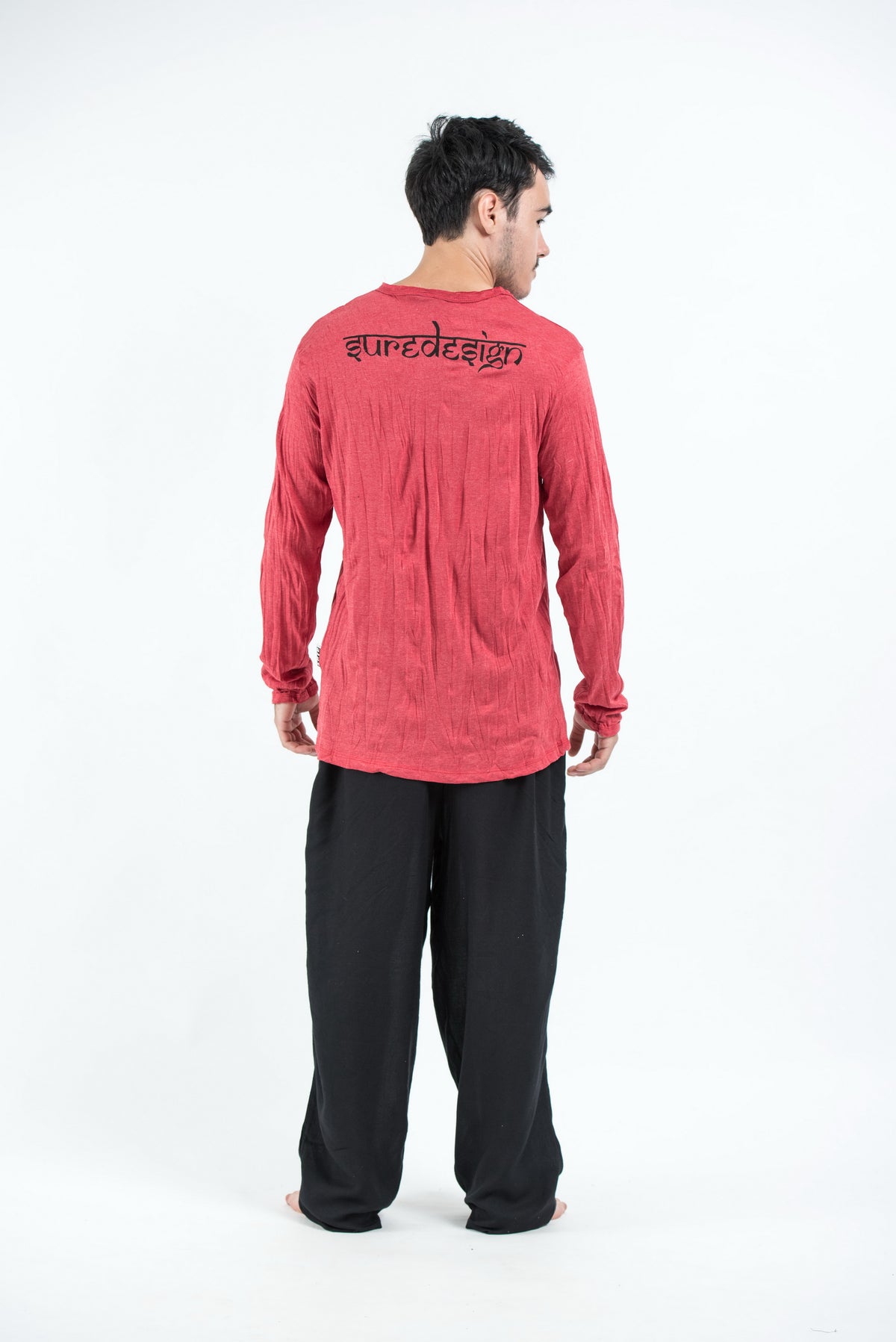 Sure Design Unisex Celtic Tree Long Sleeve T-Shirt Red