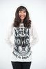 Sure Design Unisex Three Eyed Cat Hoodie White