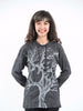 Sure Design Unisex Om Tree Hoodie Silver on Black