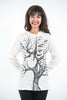 Sure Design Unisex Om Tree Hoodie White