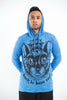Sure Design Unisex Three Eyed Cat Hoodie Blue