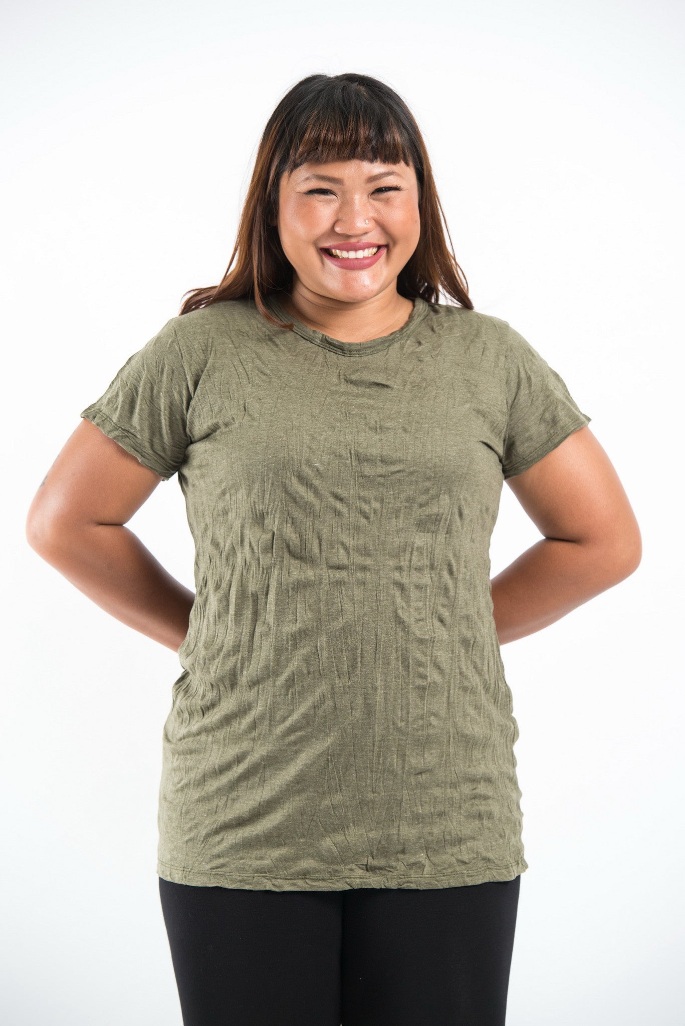 Plus Size Sure Design Women s Blank T Shirt Green Sure Design