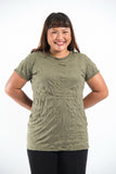 Wholesale Plus Size Sure Design Women's Blank T-Shirt Green - $11.00