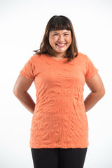 Plus Size Sure Design Women's Blank T-Shirt Orange
