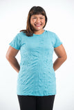 Wholesale Plus Size Sure Design Women's Blank T-Shirt Turquoise - $11.00