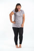 Plus Size Sure Design Women's Blank T-Shirt Gray