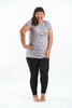 Plus Size Sure Design Women's Blank T-Shirt Gray