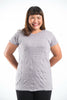 Plus Size Sure Design Women's Blank T-Shirt Gray