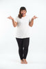 Plus Size Sure Design Women's Blank T-Shirt White