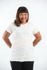 Plus Size Sure Design Women's Blank T-Shirt White