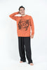 Sure Design Unisex Ohm and Koi fish Long Sleeve Shirt Orange