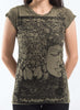 Sure Design Women's Sanskrit Buddha T-Shirt Green