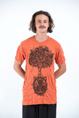 Sure Design Mens Celtic tree T-Shirt Orange