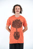Sure Design Mens Celtic tree T-Shirt Orange