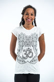 Wholesale Sure Design Women's Ohm hands T-Shirt White - $5.55