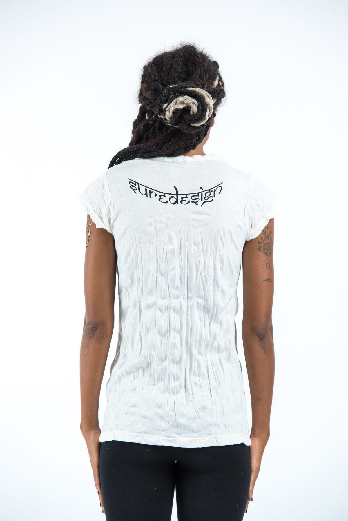 Sure Design Women's Ohm hands T-Shirt White