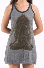 Sure Design Women's Ganesh Mantra Tank Dress Black