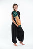 Green Embroidered Ohm + Ganesha Print Cotton & Hemp Yoga Mat Bag