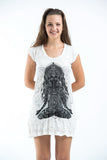 Wholesale Sure Design Women's Ganesh Mantra Dress White - $9.50