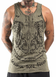 Sure Design Men's Thai Tattoo Tank Top Green