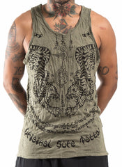 Sure Design Men's Thai Tattoo Tank Top Green