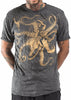 Sure Design Men's Octopus T-Shirt Gold on Black