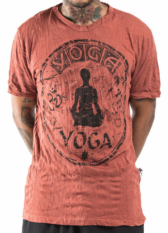 Sure Design Men's Infinitee Yoga Stamp T-Shirt Brick
