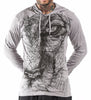 Sure Design Unisex Lions Eye Hoodie Gray