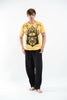 Sure Design Men's Kabuto Samurai Mask T-Shirt Yellow