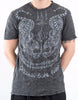 Sure Design Men's Thai Tattoo T-Shirt Silver on Black
