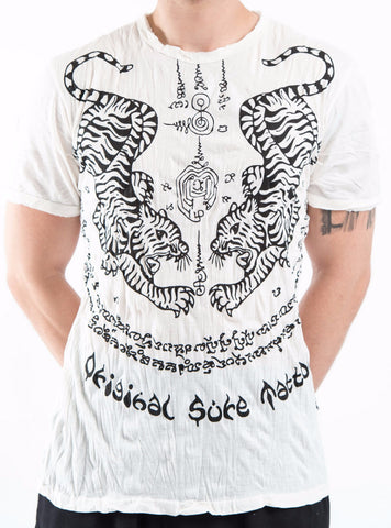 Sure Design Men's Thai Tattoo T-Shirt White