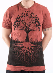 Sure Design Men's Tree Of Life T-Shirt Brick