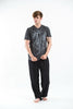 Sure Design Men's The Dragon T-Shirt Silver on Black