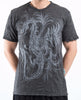 Sure Design Men's The Dragon T-Shirt Silver on Black