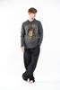 Sure Design Unisex Infinitee Yoga Stamp Hoodie Gold on Black