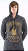 Sure Design Unisex Infinitee Yoga Stamp Hoodie Gold on Black